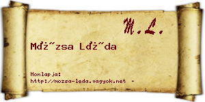 Mózsa Léda névjegykártya